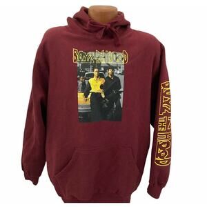 Philcos Boyz N The Hood Maroon Red Hoodie adult size L hip hop rap ice cube